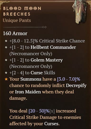 Blood Moon Breeches (Image via <a href="https://www.wowhead.com/diablo-4/item/blood-moon-breeches-1217040" target="_blank" rel="noreferrer noopener">Wowhead</a>)