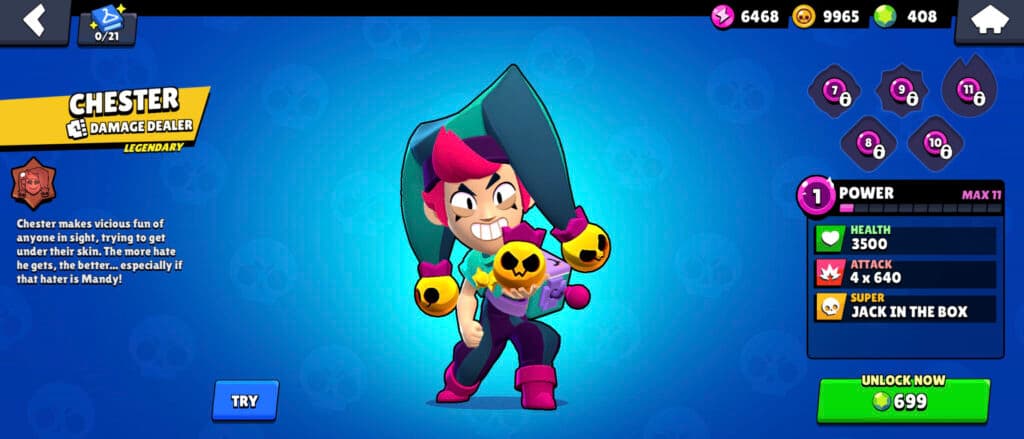 Chester in Brawl Stars (Screenshot via esports.gg)