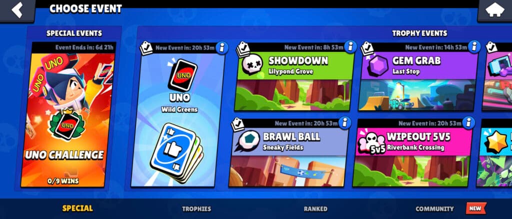 Special and casual UNO matches (Screenshot via esports.gg)