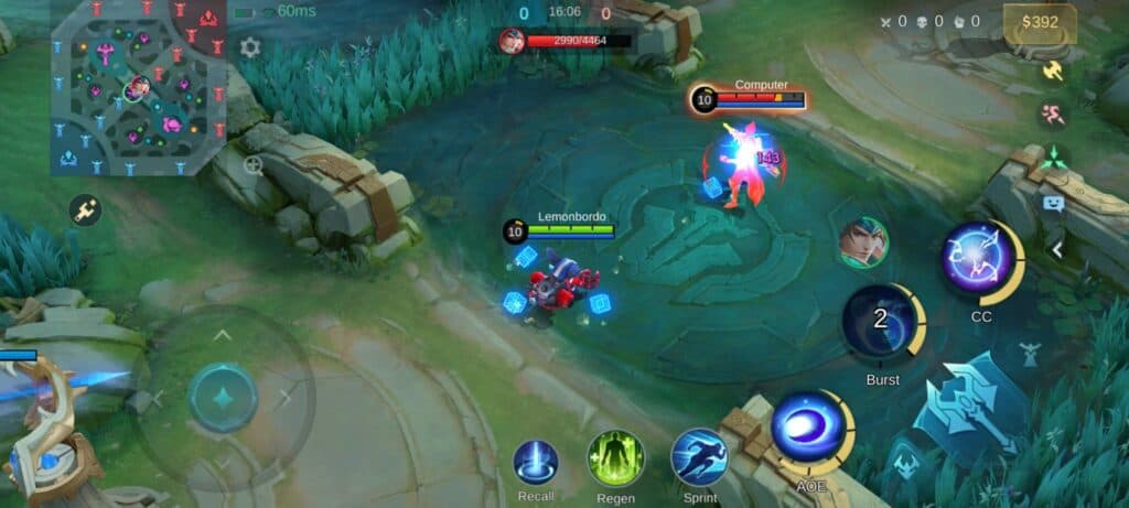 You will want to use Skill 2 and use all of your abilities before each orb hits to maximize the cooldown reduction effect. (Screenshot via esports.gg)