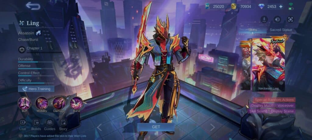 Neobeast Ling (Screenshot via esports.gg)