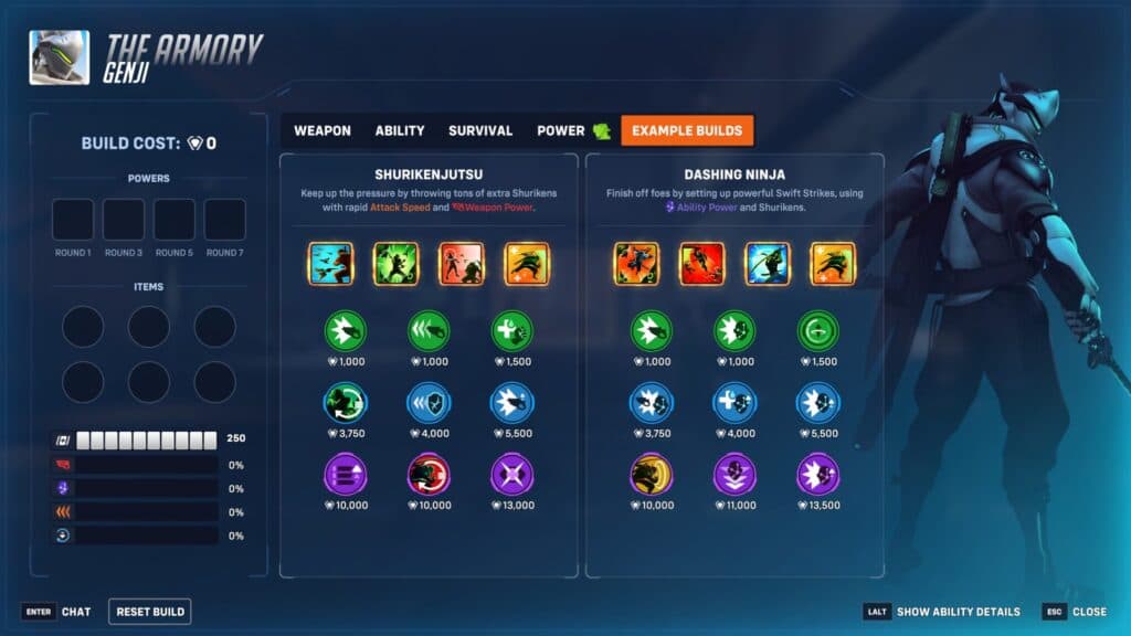 Genji's Armory in Overwatch 2 Stadium (Image via Blizzard Entertainment)