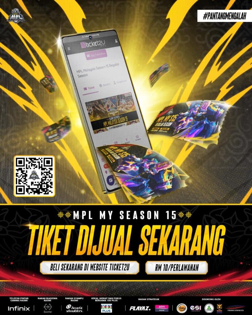 MPL Malaysia is now selling tickets for Season 15 matches. (Image via MPL Malaysia on Facebook)