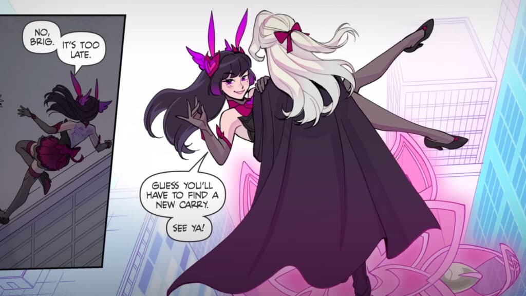 D.Va Nocturna and Lifeweaver in the DokiWatch comic (Image via Blizzard Entertainment)
