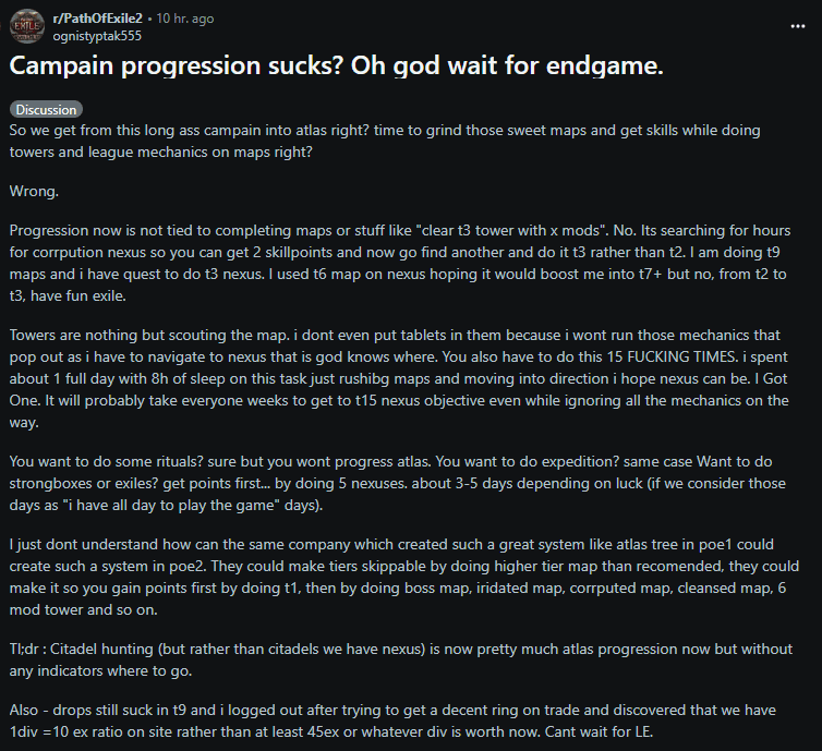 (Image via <a href="https://www.reddit.com/r/PathOfExile2/comments/1jts3bm/campain_progression_sucks_oh_god_wait_for_endgame/" target="_blank" rel="noreferrer noopener">Reddit</a> u/ognistyptak55)