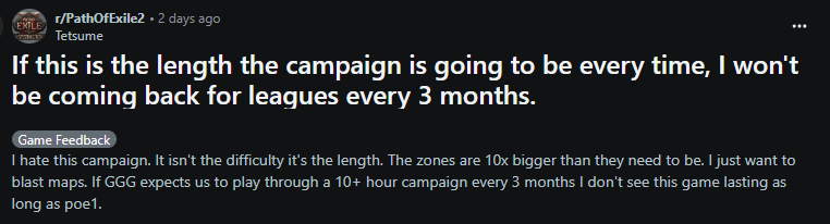 (Image via <a href="https://www.reddit.com/r/PathOfExile2/comments/1jsdm61/if_this_is_the_length_the_campaign_is_going_to_be/" target="_blank" rel="noreferrer noopener">Reddit</a> u/Tetsume)