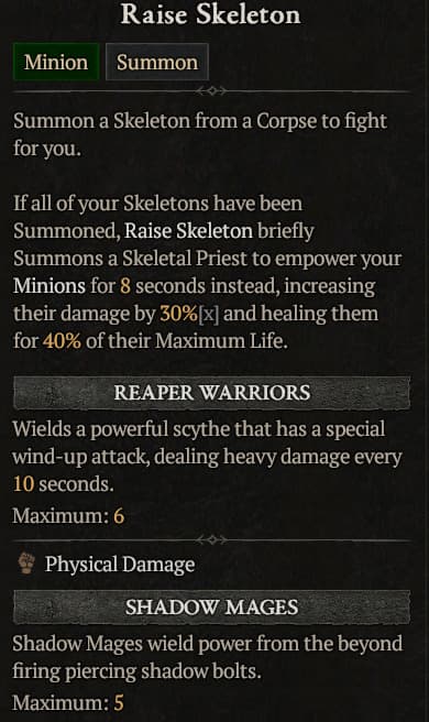 Raise Skeleton in D4 (Image via esports.gg)