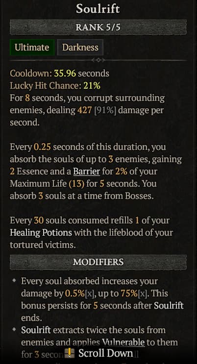 Soulrift in D4 (Image via esports.gg)