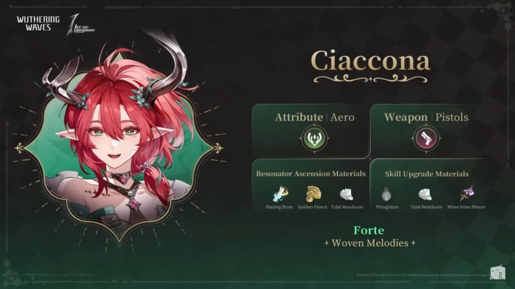 Ciaccona in WuWa 2.3, details (image via Kuro Games)