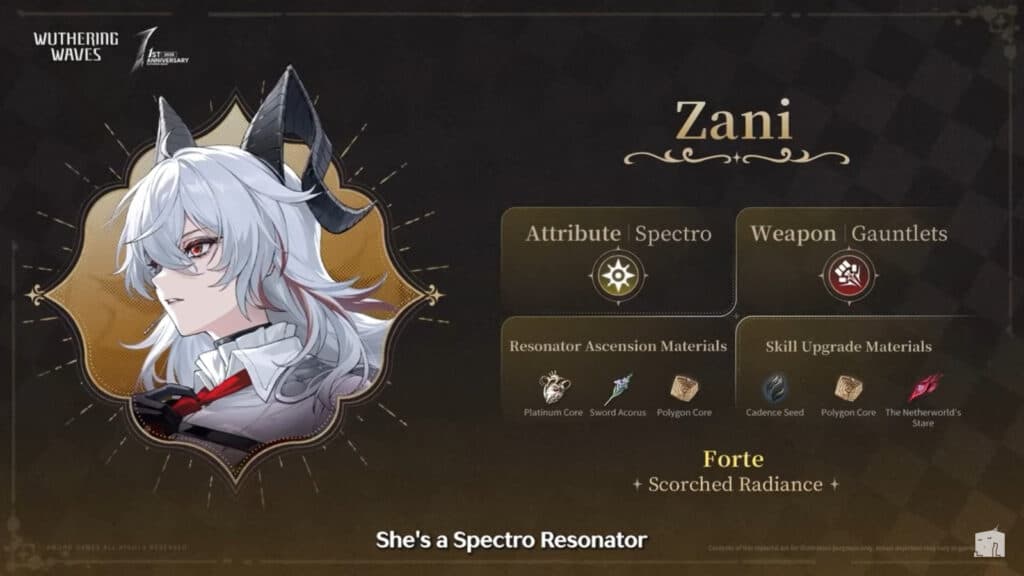 Zani in WuWa 2.3, details (image via Kuro Games)