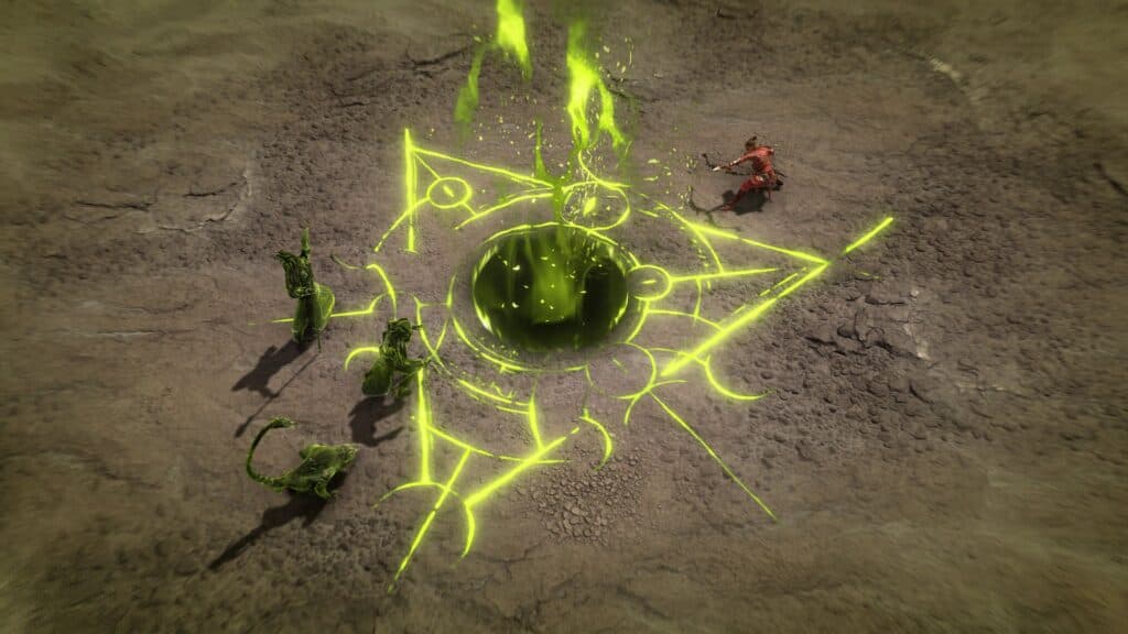 Interact with Belial's eye mark to spawn more apparition enemies (Image via Blizzard Entertainment)