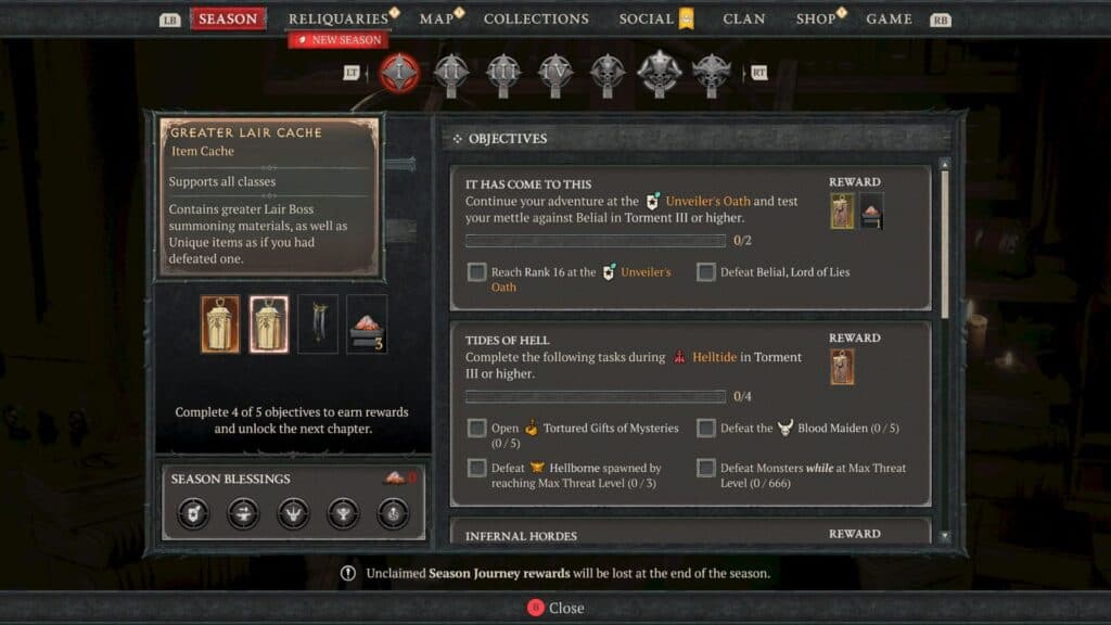 Season Journey rewards (Screenshot via esports.gg)