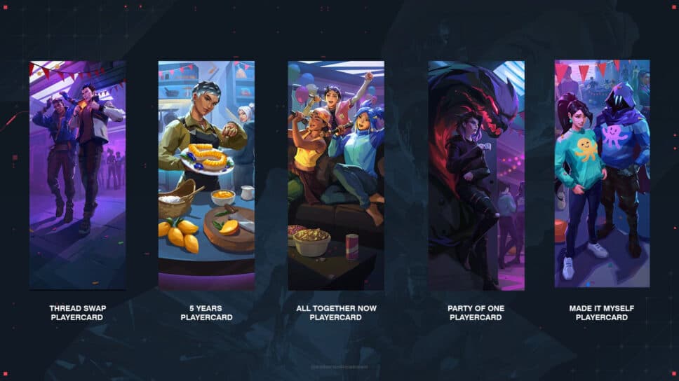 Every free cosmetic coming to VALORANT’s fifth anniversary event cover image