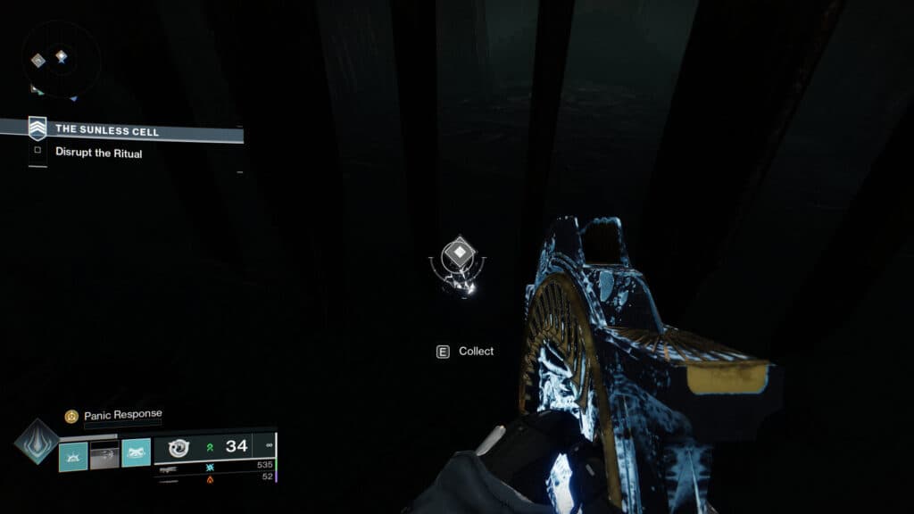 The fragment is in the dark corner. (Screenshot by esports.gg)