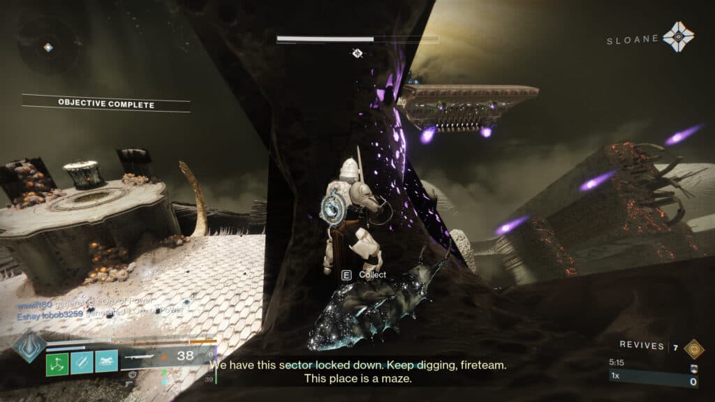 Inside of the giant sword, toward the back of the map. Use your mini map to find this one. (Screenshot by esports.gg)