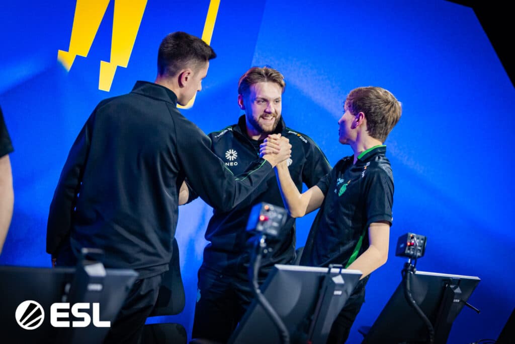 This is event number one with m0NESY but Falcons are looking mighty fine. (Photo via ESL)