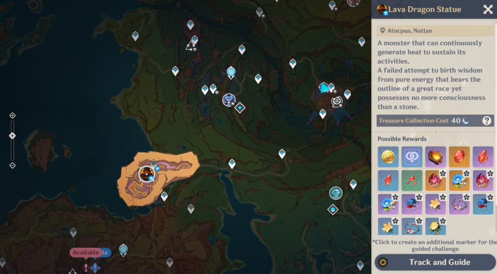 Lava Dragon Statue location (Screenshot by esports.gg)