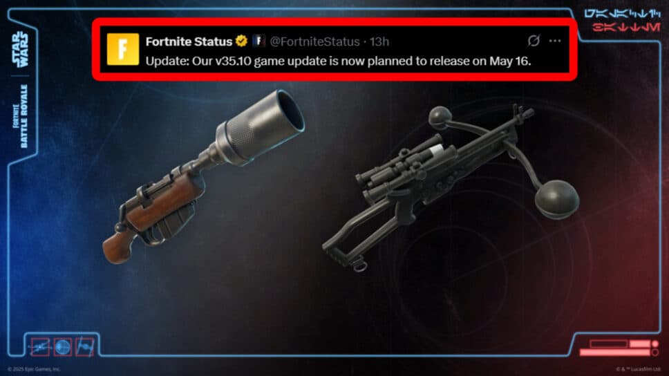 Fortnite May 15 update delayed: Here’s when it will drop cover image