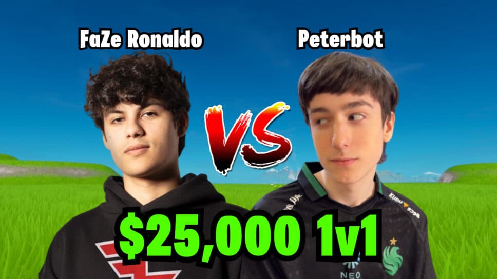 Peterbot dominates Stable Ronaldo in a $25K Fortnite 1v1 cover image