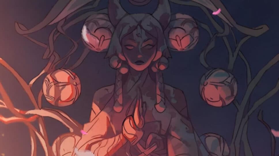 All the teased Spirit Blossom skins in Xin Zhao’s motion comic cover image
