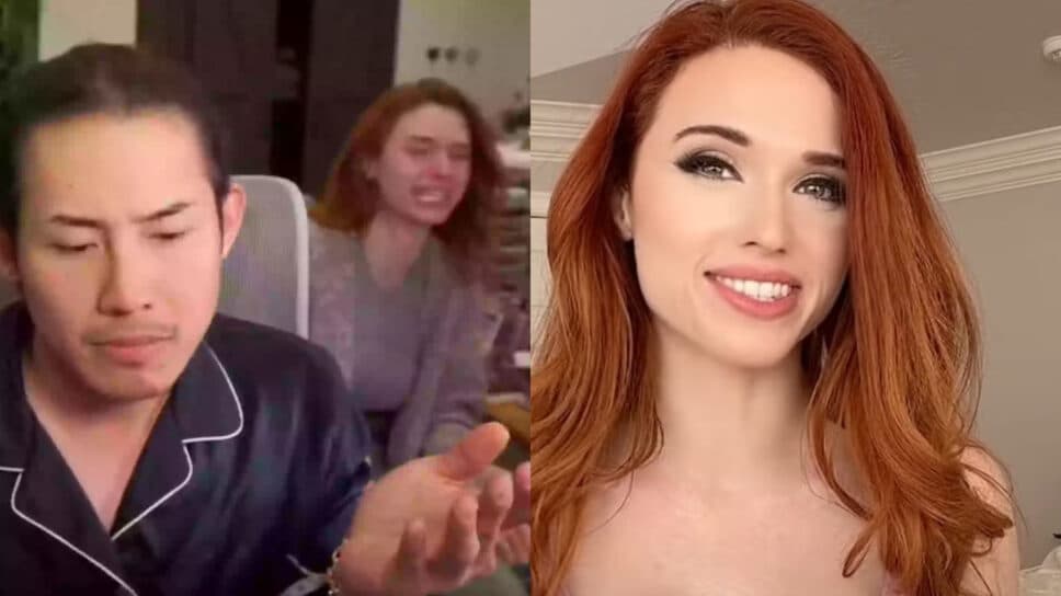 Popular streamer, Amouranth, streams bizarre fight with husband while breaking down into tears cover image