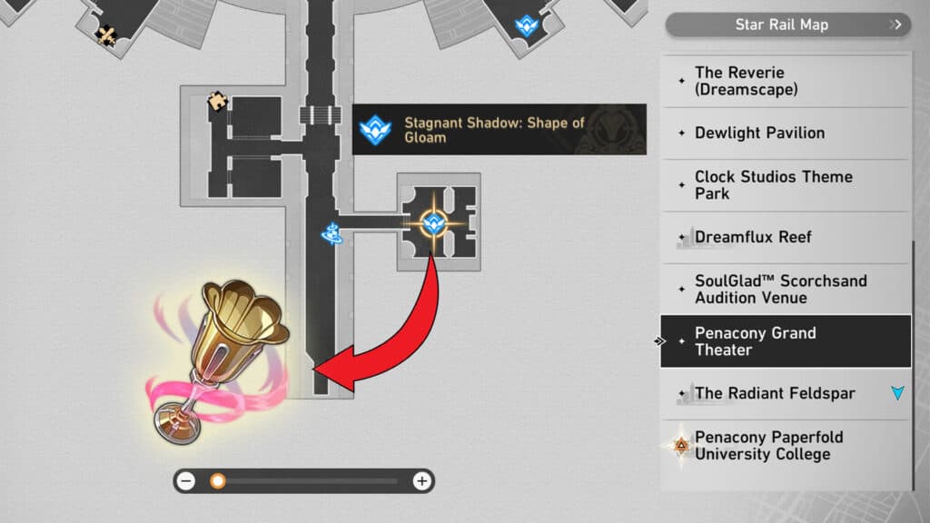 A Glass of a Besotted Era location in Honkai Star Rail for Hyacine's Ascension materials (Screenshot via esports.gg)