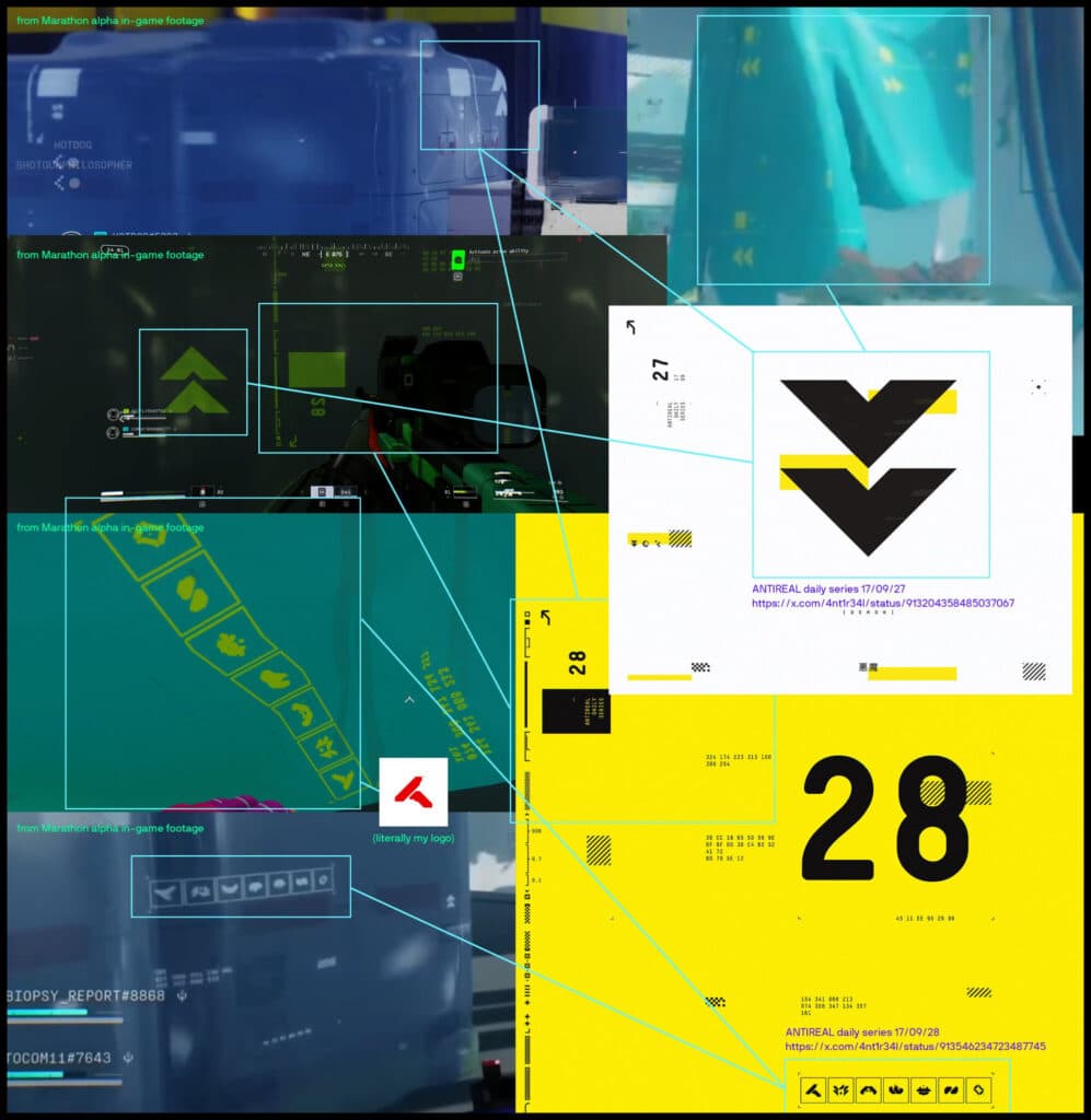 Examples of plagiarized art. (Images via @4nt1r34l &amp; Bungie)