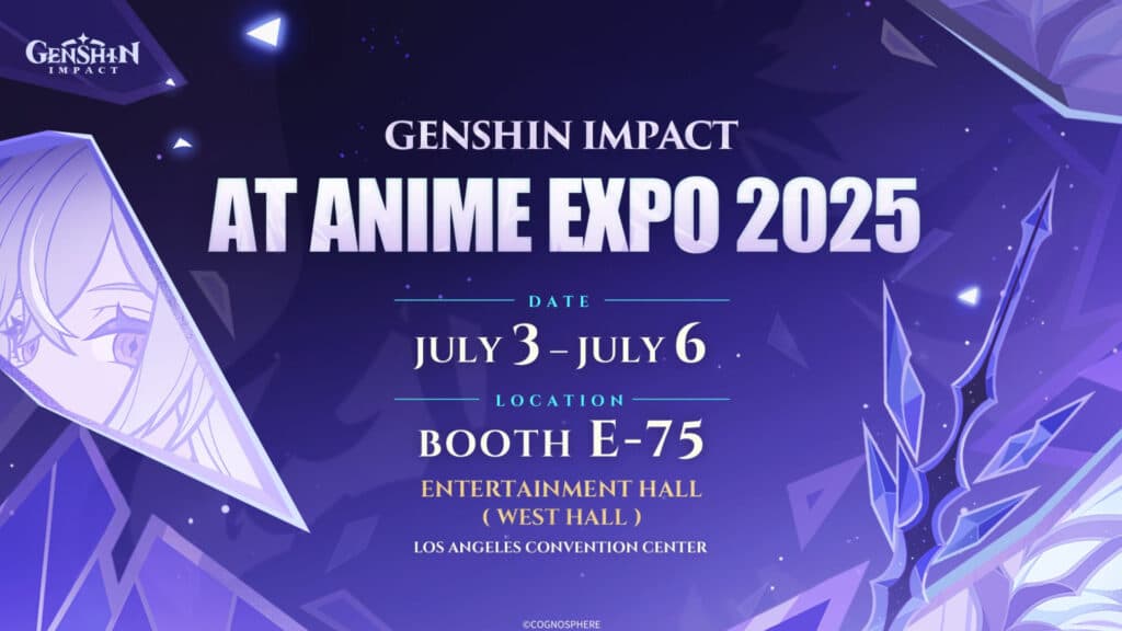 Genshin Impact will be present at the Anime Expo 2025 in LA (Image via HoYoverse)