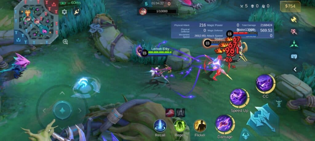 Obsidia's Bone Shard can enhance her Basic Attacks. (Screenshot via esports.gg)