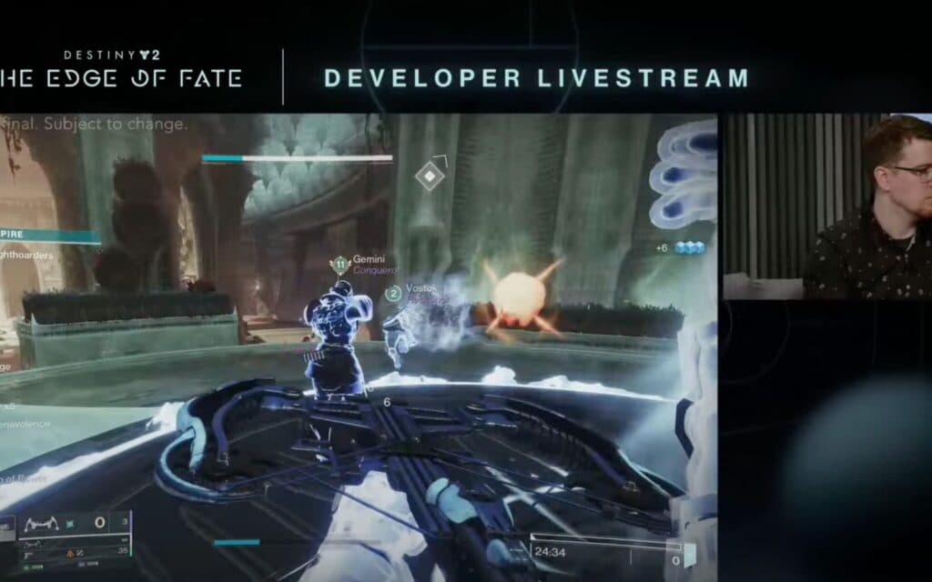 Crossbows use bolts instead of magazines. (Image via YouTube/Destiny 2)