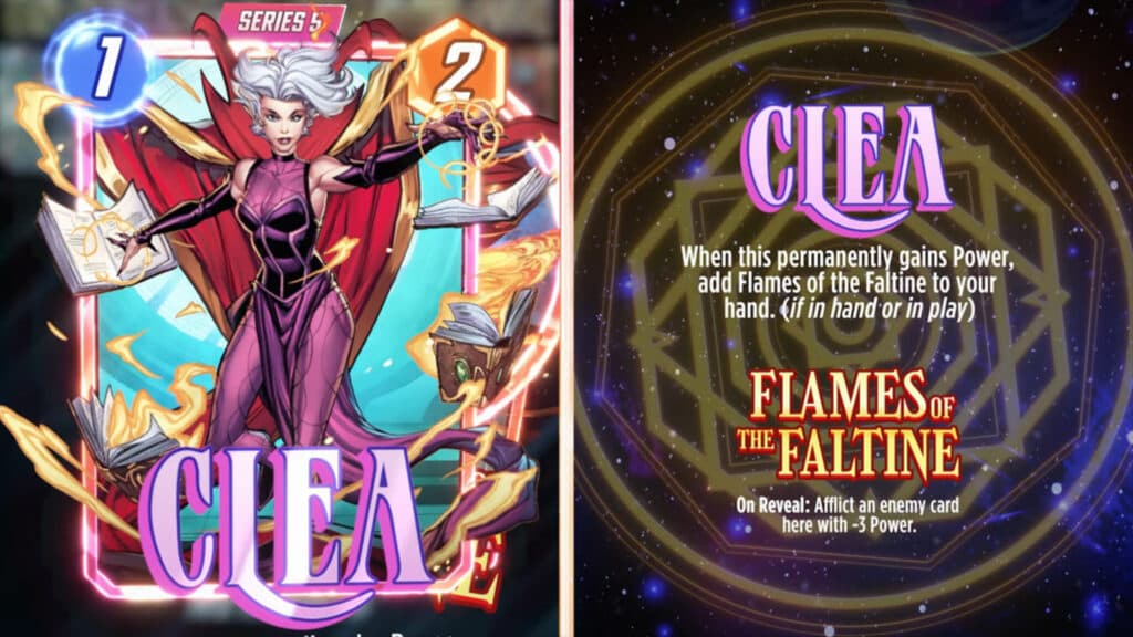 How Clea works in Marvel Snap (Image via Second Dinner)