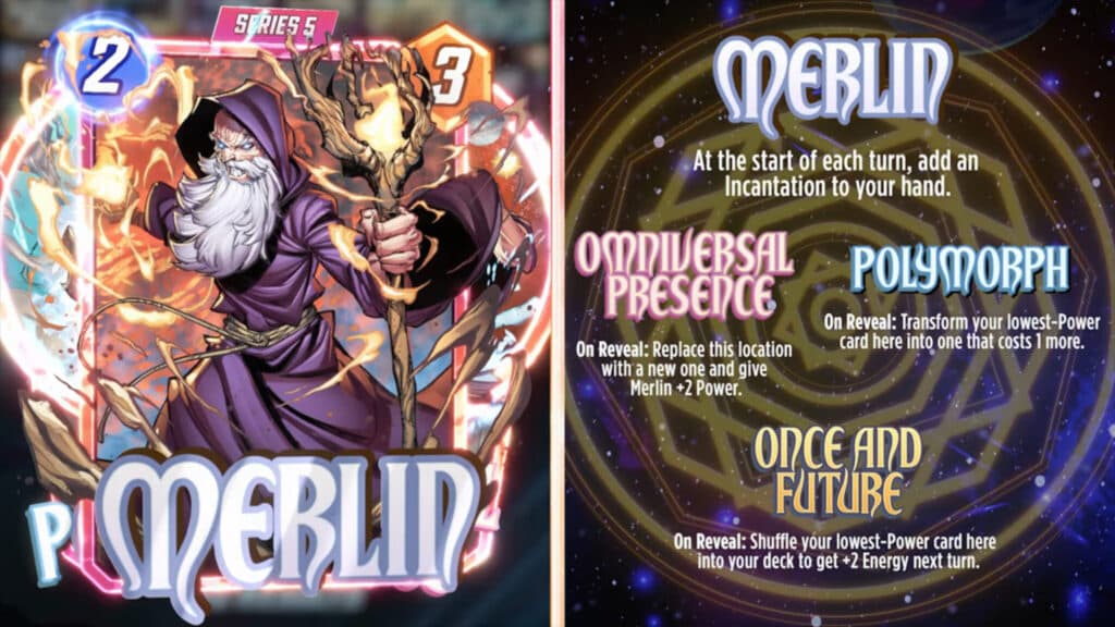 How Merlin works in Marvel Snap (Image via Second Dinner)
