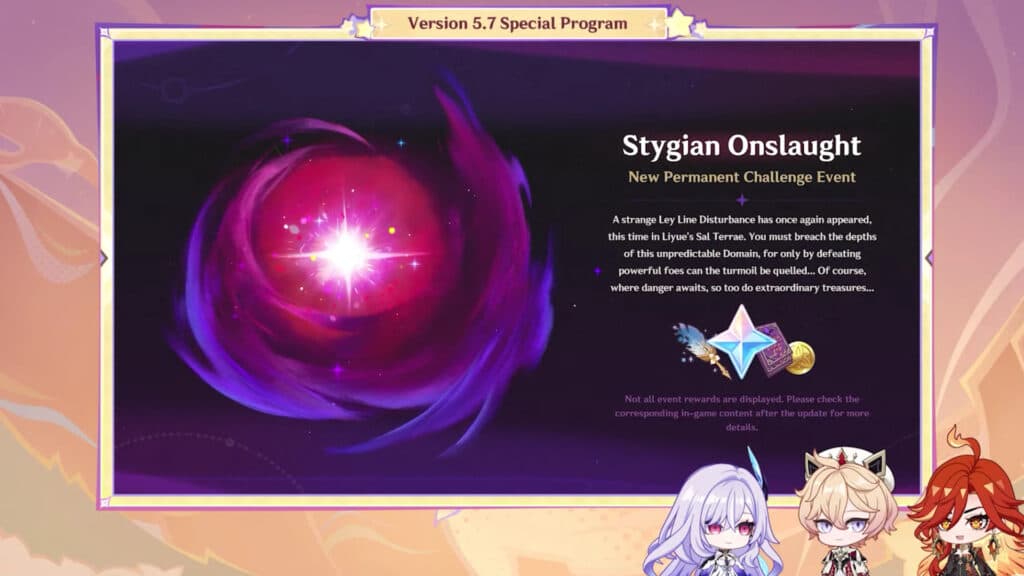 Stygian Onslaught is the new permanent event (Image via HoYoverse)
