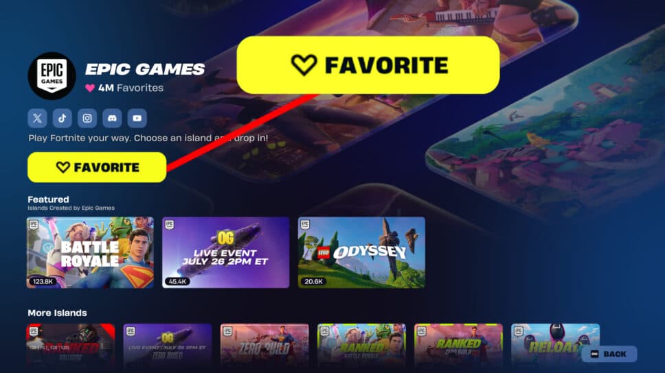 How to favorite a creator in Fortnite cover image