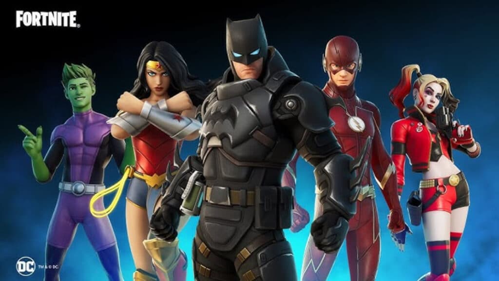 Fortnite DC lineup (Image via Epic Games)