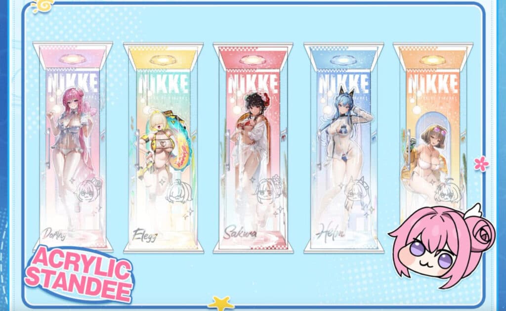 Take a photo or video with #NIKKEDoro to have a chance to win Acrylic Standees