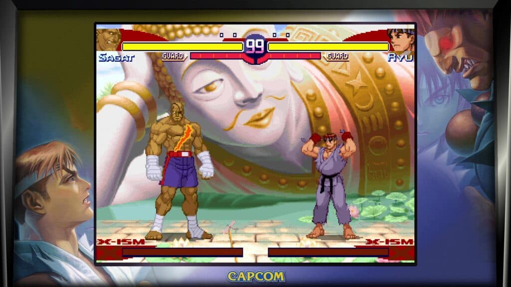 Sagat and Ryu in Street Fighter 30th Anniversary Collection (image via Capcom)