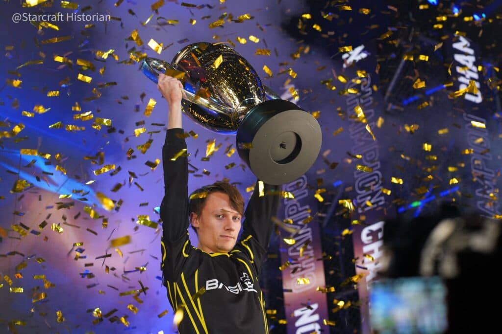 Serral at IEM Katowice 2024 (Image via StarCraft Historian)