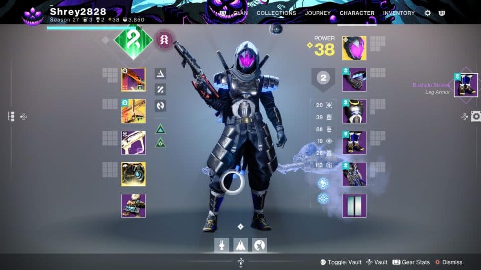 How to get Samurai Bushido armor in Destiny 2 cover image