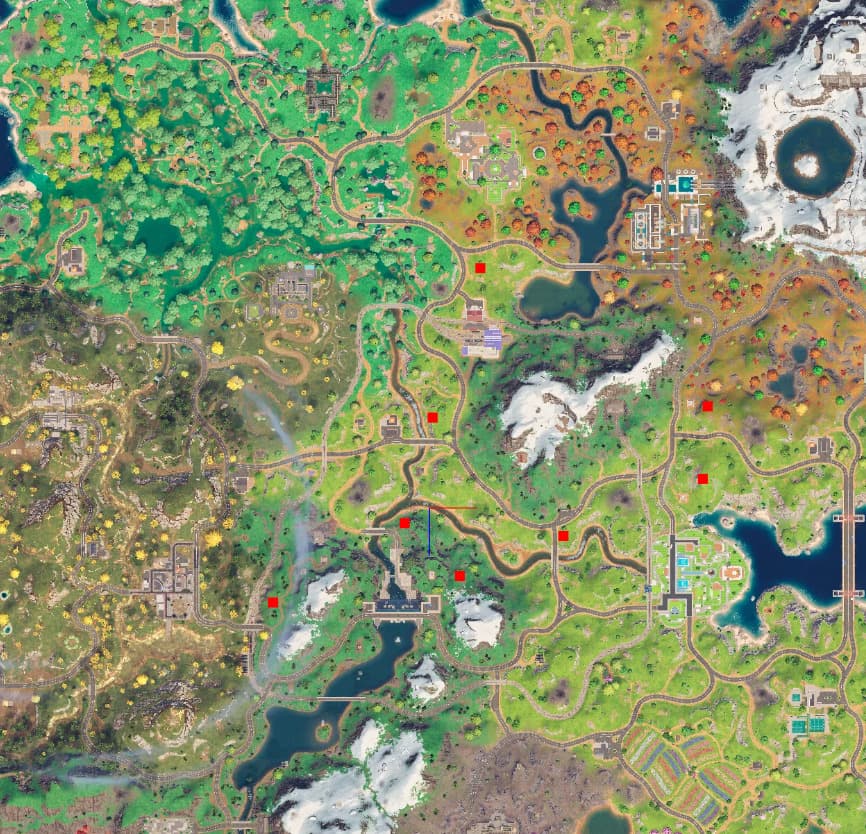 Superman's Call spawn locations (Image via Osirion/Loolo_WRLD)