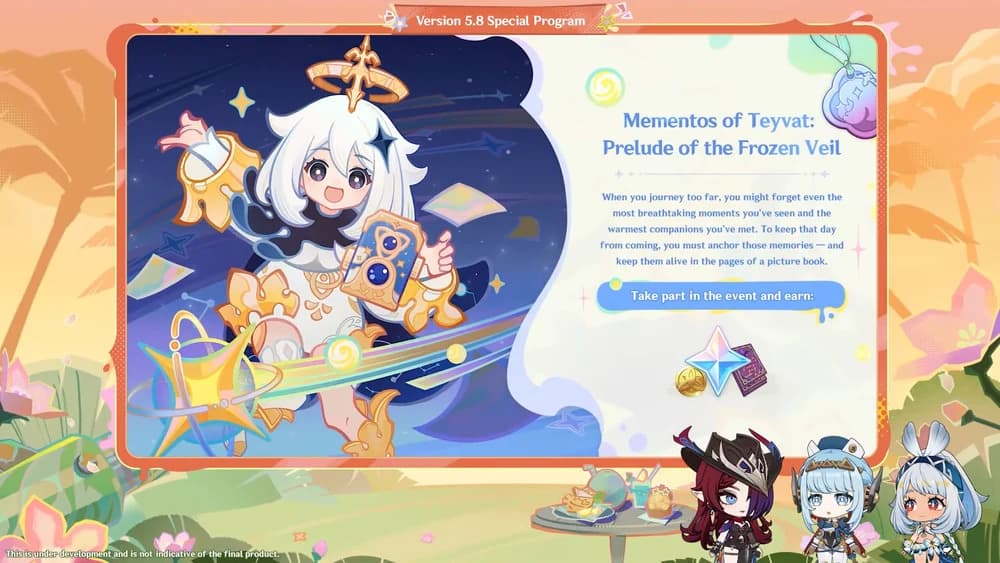 Mementos of Teyvat: Prelude of the Frozen Veil event (Image via HoYoverse)