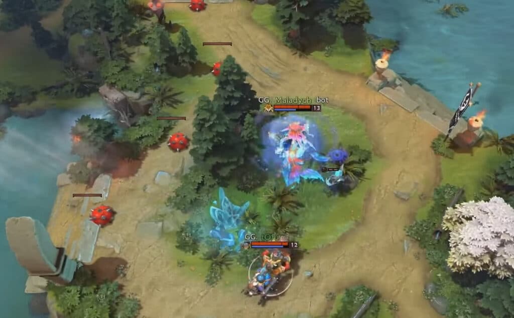 tOfu's Techies minefield (Image via esports.gg)