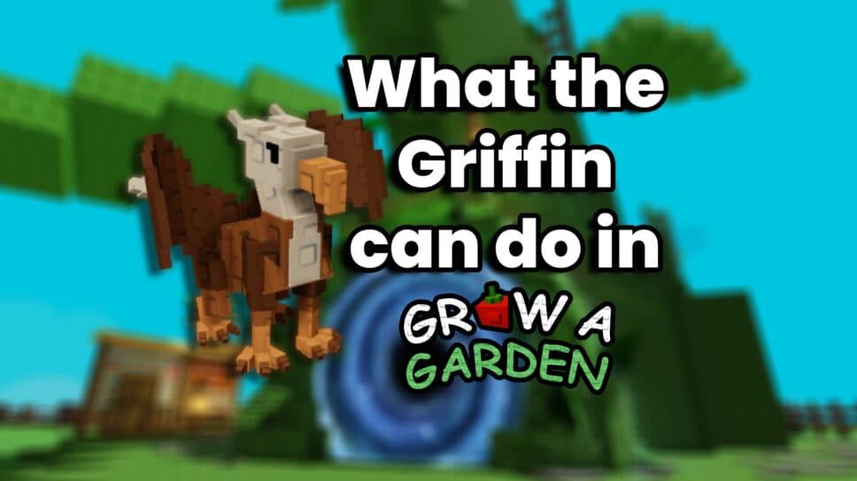 What does the Griffin do in Grow a Garden cover image