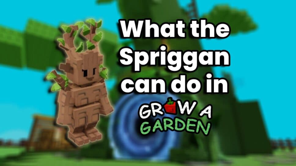 What does the Spriggan do in Grow a Garden cover image