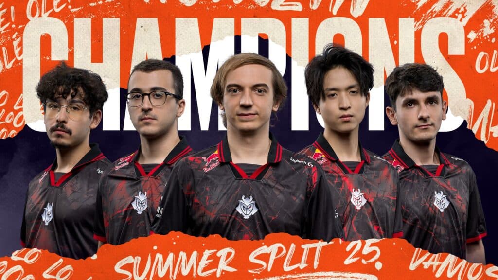 G2 Esports are LEC 2025 Summer Champions (Image via LEC)