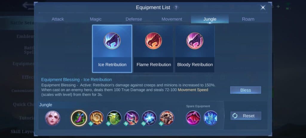 Alice Revamp Item Build in MLBB (Screenshot via esports.gg)