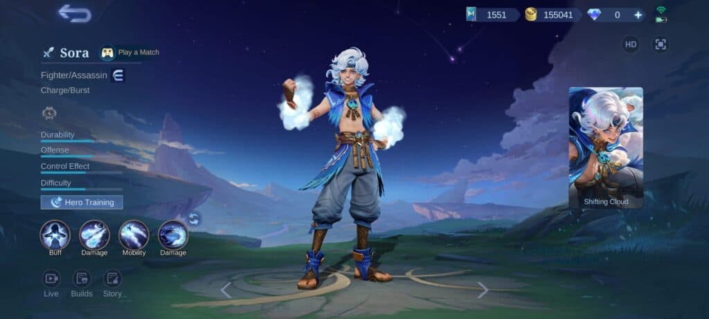 Preview of Sora in MLBB Advanced Server. (Screenshot via esports.gg)