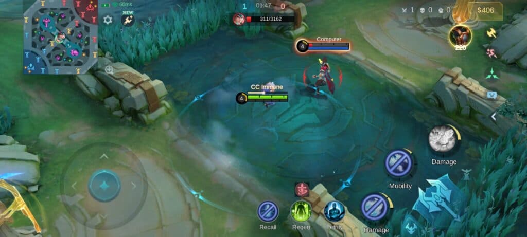 His Ultimate changes effect based on where you swipe. (Screenshot via esports.gg)