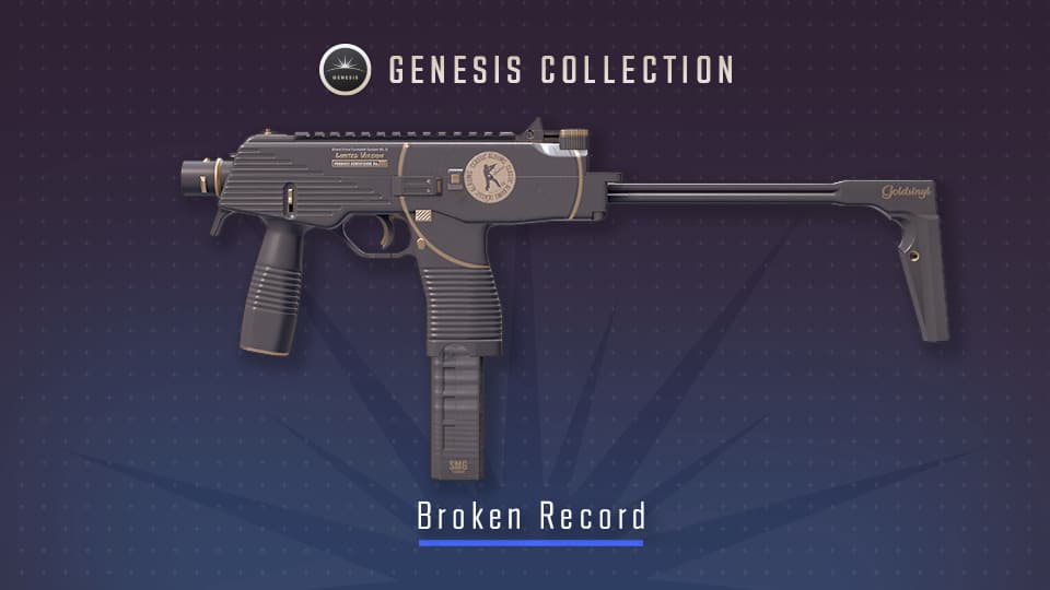 Broken Record, a Mil-Spec MP9 skin (Image via Valve)