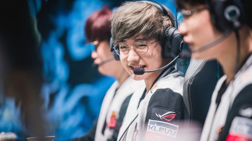 Peanut was the fourth player to reach the 800th game in the LCK, after Faker,&nbsp;Deft, and&nbsp;Bdd (Image by LCK)